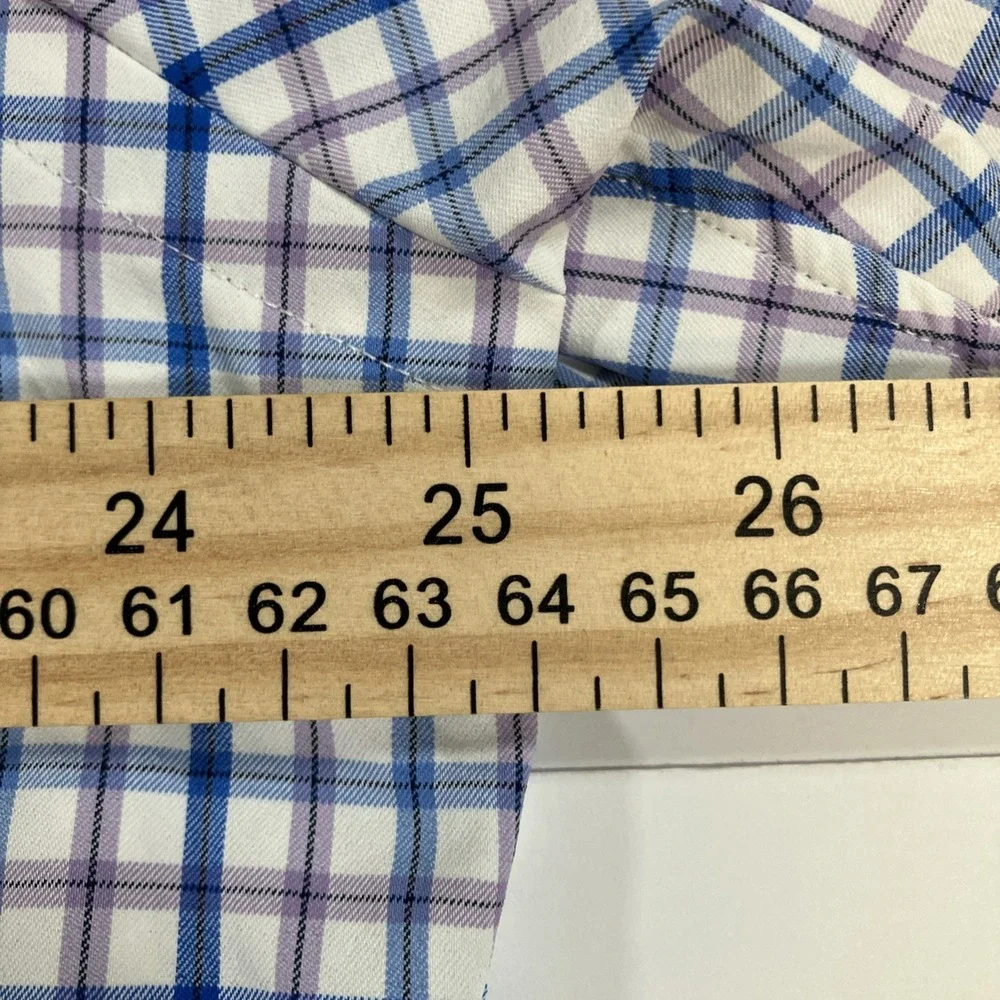 Polo Ralph Lauren Shirt Mens 2XL Slim Fit Performance Stretch Blue‎ Pink Check